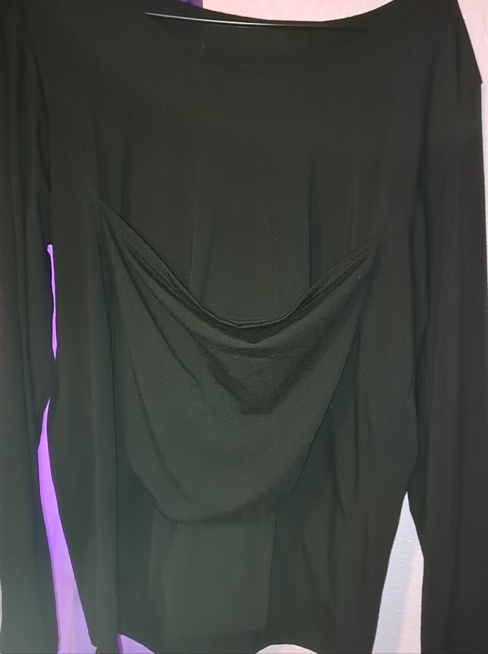 Long Sleeve Black Maternity Top